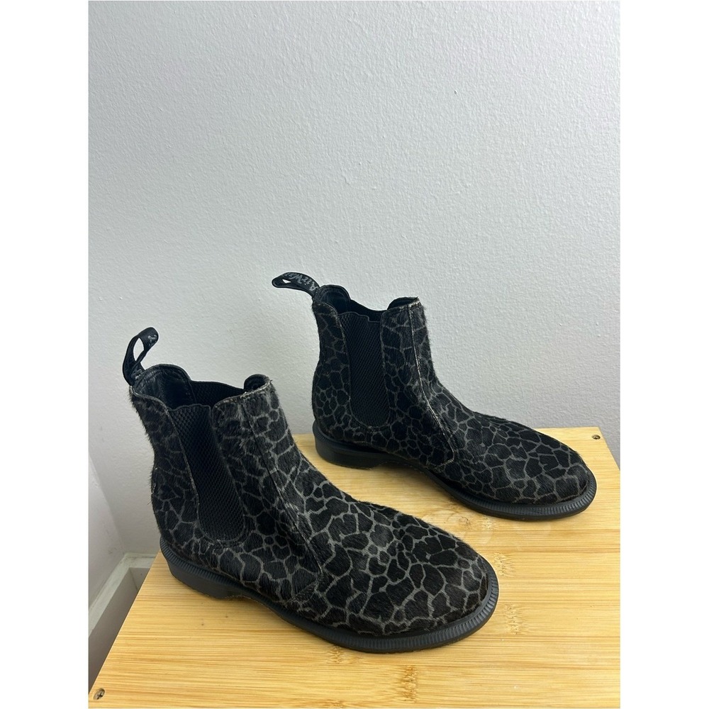 Dr. Martens Flora Animal Print Chelsea Boots Oil Acid Petrol Alkali Resistant 7 View 2